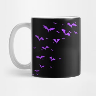 Purple Bat Colony Silhoueete Mug